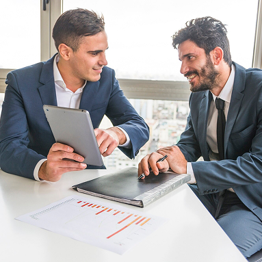 Consultants in a business meeting